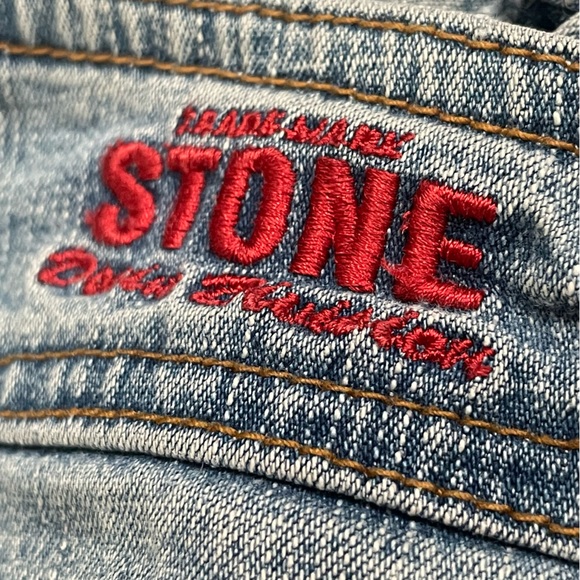 Vintage 90s Grunge Distressed Low Rise Flare Womens Jeans - Picture 15 of 15